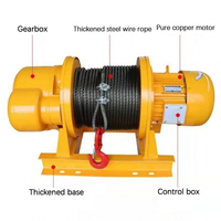 Mini treuil électrique 2000LBS 220V 380V avec corde synthétique, conception portable, IP65 étanche à la poussière, pour bateau/remorque/VTT