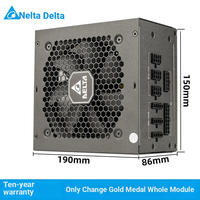 Delta Rated >1000W Mk1000 80 PLUS Gold Catu Daya Komputer Desktop Modular Penuh Rendah Kebisingan Kabel Tunggal 12V 1.2m 20+4Pin SGCC