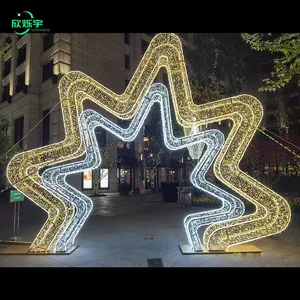 새해 아치의 장식, 크리스마스 장식 이벤트 광장 장식 Led 아치 모티프 빛