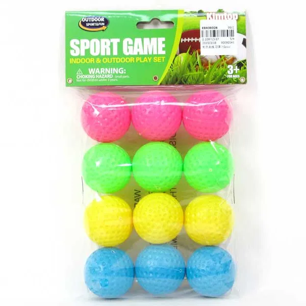 キッズスポーツおもちゃゴルフゲーム遊びゴルフボールおもちゃカラフルな12個のプラスチックミニゴルフボール