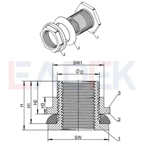 Male Thread Casting Pipe Fitting Connector Stainless Steel Toliet Water Tank Fittings