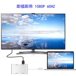 Hub USB-C 4 in 1 con Porte USB 3.1, VGA, <span class=keywords><strong>DVI</strong></span>, HDTV, Adattatore Docking Station in Lega di Alluminio per MacBook Pro (Disponibile) - Product Image 3