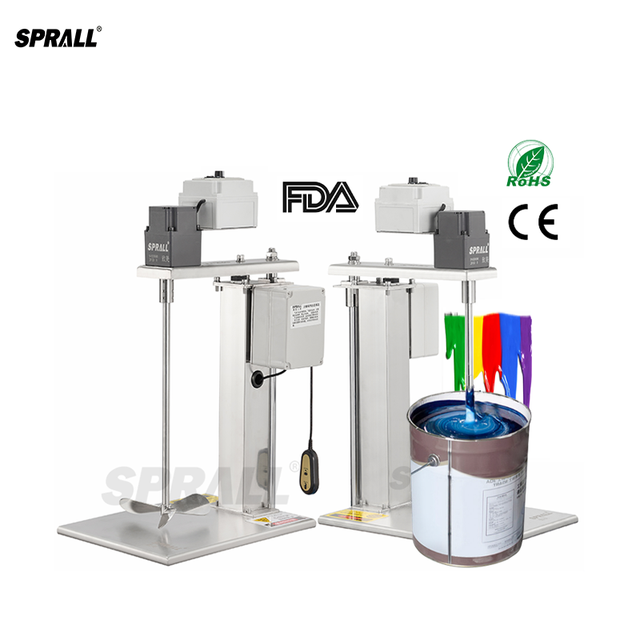 SPRALL Industrial Overhead Motor Stirrer Chemical Cosmetics Coating Paint Solvent Electric Drum Liquid Shampoo Mixers Machine