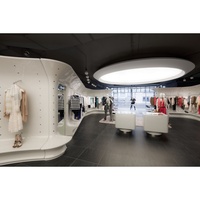 Conception de vitrine pour magasin de vêtements, table de présentation de vêtements, mobilier pour magasin de mode