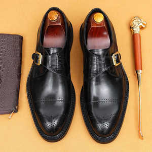 High Quality British Style Men's Oxford <b>Slip</b>-<b>On</b> <b>Waterproof</b> Evergreen Genuine Leather Lining Office Formal Business Wedding <b>Shoes</b> - Product Image 5