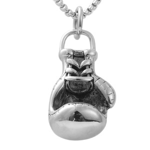 Collier pendentif gant de boxe en acier inoxydable pour homme, style rétro punk, bijou cadeau 120137 - Product Image 1