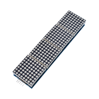 MAX7219 Modul Dot Matrix Modul Kontrol Mikrokontroler Modul Layar Tampilan Dot Matrix 4-in-1 dengan Kabel 5P