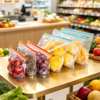 China Slider Ziplock Verpakkingstasjes Groente Slider Ziplock Plastiek Zakjes Bedrukte Plastiek Groente & Fruit Verpakkingstasjes