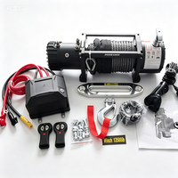 Cabrestante Eléctrico de Alta Tecnología al por Mayor de 12V 24V 9500 12000 13500 17000 20000 22000 Libras para Vehículos Todoterreno