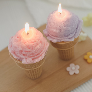Làm bằng tay sáng tạo nón thơm nến Kem mô hình bên trang trí món tráng miệng nến - Product Image 2