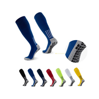 Quentin Chaussettes de football longues en silicone antidérapantes avec logo personnalisé Chaussettes antidérapantes avec poignée de football Chaussettes de football Pro Elite à quantité minimale de commande basse pour hommes