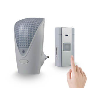 ปลั๊กอินไร้สาย AC มีเสียงกริ่งประตูไฟกระพริบไฟกลางคืนกริ่งประตูสำหรับคนหูหนวกได้ยินเสียงกริ่งประตู - Product Image 1
