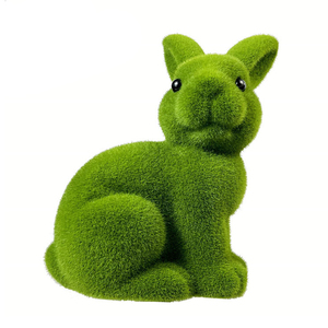 Özel Logo ev ofis dekor el yapımı çim saha suni çim paskalya tavşanı <span class=keywords><strong>Moss</strong></span> tavşan - Product Image 5
