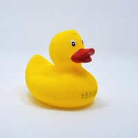 Canard en caoutchouc flottant lesté jaune en plastique en vente chaude avec numéro de série