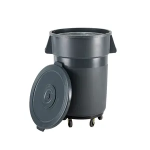 Manufacturer eco friendly household indoor room 32 gallon round garbage dustbin trash can with lid