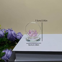 Nouvelle base décorative en verre cristal en forme de fleur de lotus pour ballon de basket, couleur rose, cadeau pour enseignant, fête des mères, voiture, salon, bureau