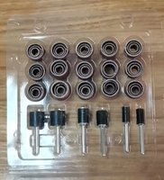 Kit d'outils de ponçage abrasif pour aluminium PEX, comprenant une tête de ponçage à lamelles coniques miniatures, un tambour de ponçage à bande et des manchons de ponçage