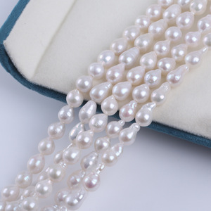 Collier de perles irrégulières Edison fait à la main, accessoires de bijoux en perles d'eau douce, perles d'eau douce blanches de 7-8 mm - Product Image 1