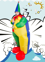 Costume de Clown Gonflable avec Impression Numérique en Polyester pour Adulte et Enfant, Spectacle Amusant, Fête de Carnaval, Spectacle de Marche, 100%