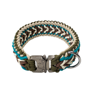 Luxury Custom Made Paracord Handmade Webbing Metal Buckle Dog <strong>Collar</strong> <strong>with</strong> Personalized Egraved <strong>Name</strong> ID Tag - Product Image 1