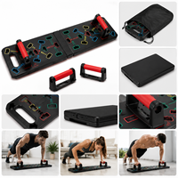 Planche de pompes pliable 9-en-1, équipement de fitness robuste en ABS pour la maison, idéal pour l'entraînement de la poitrine, des épaules et des bras