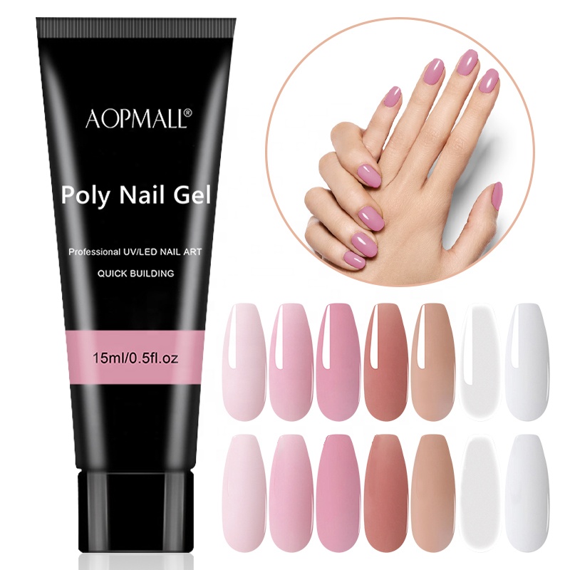 AOPMALL оптовые продажи расходников для ухода за ногтями модные, с персональной этикеткой OEM 6 шт гелевая краска для дизайна ногтей быстрое наращивание жесткий УФ-гель для ногтей
