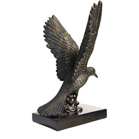 Usine Personnalisé Noir Métal Résine Artisanat Oiseau Forme Sculpture Figurine Trophée Prix D'affaires Souvenir Événements Cadeaux pour La Décoration Intérieure