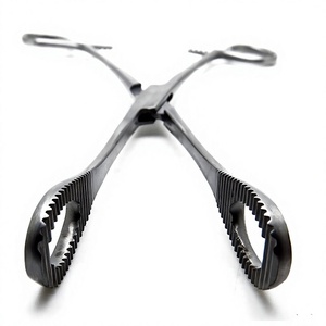 Pinzas manuales para apósitos de esponja de 10.5 pulgadas con puntas rectas, de acero inoxidable de alta calidad, instrumentos quirúrgicos reutilizables, clase I CE - Product Image 1