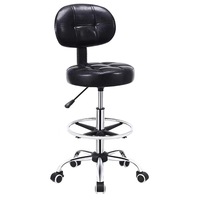 360 degrés roue rotative chaise de beauté Mobile barre en acier inoxydable tabouret de Salon confortable Instrument vétérinaire réglable