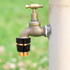 Raccords rapides pour tuyau d'arrosage 3/4 po en laiton, ensemble mâle-femelle pour irrigation, tuyau en vrac - Product Image 3