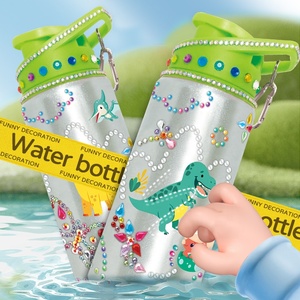 Décorez votre propre bouteille d'eau avec des autocollants 500 <span class=keywords><strong>ML</strong></span> bricolage en acier inoxydable sans BPA potable enfants bouteille d'eau Kit d'artisanat pour fille - Product Image 2