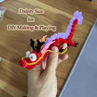 Tout nouveau bricolage Chenille tiges ensemble pour enfants Dragon chinois Loong artisanat faisant des jouets en pâte créative pour l'ornement du Festival chinois