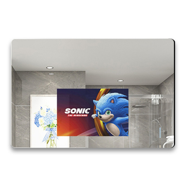 New Hot Rectangle Round Mirror with LED Lights Advertisement Mirror for Android System WIFI Compatible