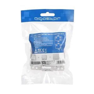 Interruttore a 2 vie con 1 chiave, finitura argentata, ideale per controllare la luce in più punti della casa. - Product Image 3