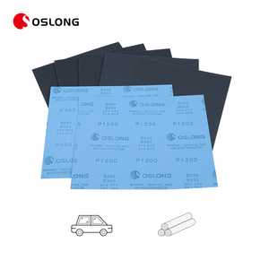Personalizable 230*280mm 9 ''x 11'' Hojas de papel de lija seco húmedo de carburo de silicio Abrasivos de molienda negros impermeables - Product Image 3