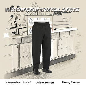 Pantalones de Lona Impermeables y Resistentes al Aceite Personalizados de Fábrica para Uniformes de Camareros de Restaurantes y Bares - Unisex Personalizables - Product Image 2