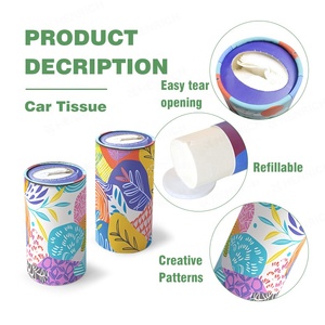 Tous types de papier toilette non blanchi en rouleaux, en papier végétal, non toxique, et mouchoirs en papier pour voiture et visage, en boîtes cubiques, en gros - Product Image 5