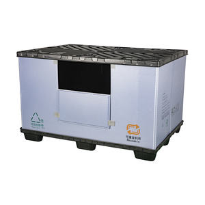 HUADING ağır AutoPack kendini temizleme çöp palet kutusu büyük HDPE kaymaz depolama katlanabilir istiflenebilir özellikleri 1T dinamik - Product Image 3