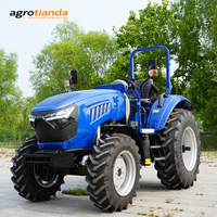 AGROTD Nuevo 75HP 4WD Tractor agrícola de 4 ruedas con remolque para la venta