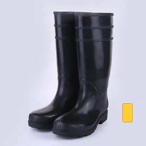 Popular Light Weight 15 Years OEM ODM Manufacturer Anti Slip PVC Safety Working Gumboots Plastic Waterproof Rain Boots