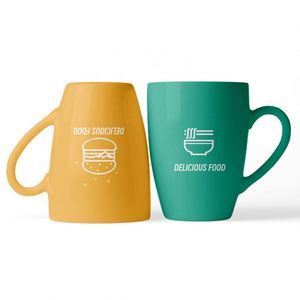 Tazas de Cerámica Rectas con Impresión de Logotipo Publicitario para Regalos Creativos, Taza Grande de Café de 11 oz - Product Image 4