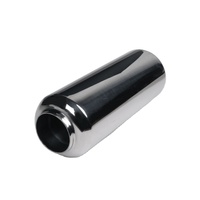 Résonateur d'échappement en acier inoxydable de 70 mm d'entrée, noyau perforé, haute contre-pression, couple universel, silencieux de voiture