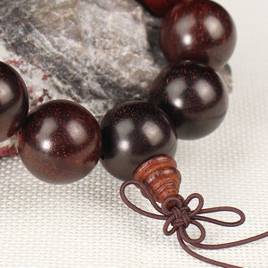 Indian Rosewood <b>Bracelet</b> 20mm Beads Hand Polished Natural Stone Unisex Religious Ceremony Gift - Product Image 1