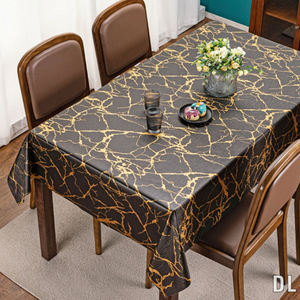 <span class=keywords><strong>Nappe</strong></span> <span class=keywords><strong>cirée</strong></span> creuse en PVC or blanc pour la maison de luxe léger - Product Image 3