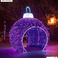 Lampes LED sphériques d'extérieur économiques, indice IP44, blanc chaud 2700K, durée de vie de 50 000 heures, pour décorations de Noël et événements, installation facile