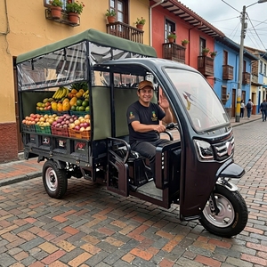Tricycle électrique certifié CEE <span class=keywords><strong>de</strong></span> haute qualité, 72V 2000W, à carrosserie ouverte, pour le transport <span class=keywords><strong>de</strong></span> marchandises, capacité <span class=keywords><strong>de</strong></span> charge <span class=keywords><strong>de</strong></span> 400 kg, vitesse <span class=keywords><strong>de</strong></span> 50-70 km/h - Product Image 6