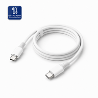 Câble de données magnétique ICape 100W Type-C en silicone PVC 20V blanc 30 # 4C+24 # Câble de charge rapide 4C 16 broches A/A 100 cm