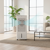 Kipas Pendingin Air AC Portabel Listrik Baru dengan Tangki Air Besar untuk Penggunaan Mobil/RV/Garasi, Kontrol Remote, 3 Kecepatan, Timer, Bersertifikasi CE
