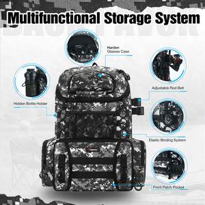 Сумка-холодильник для рыбы, прочная многофункциональная Водонепроницаемая многокарманная рыболовная сумка большой емкости - Product Image 3