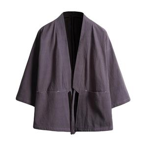 Chemises en coton et lin pour hommes, vêtements de rue chinois, <span class=keywords><strong>kimono</strong></span>, chemise tendance - Product Image 3